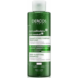 Vichy Dercos Anti-Dandruff Deep Purifying Σαμπουάν κατά της Πιτυρίδας για Όλους τους Τύπους Μαλλιών 250ml